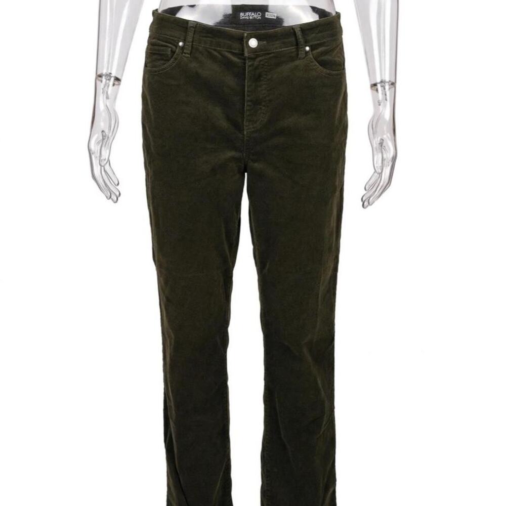 Buffalo David Bitton olive green corduroy pants Womens Size 12